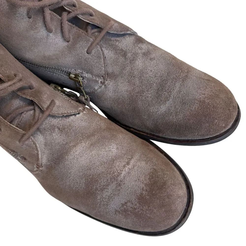 John Varvatos Suede Leather Men's Brown Distressed Chukka Boots Size 10.5M